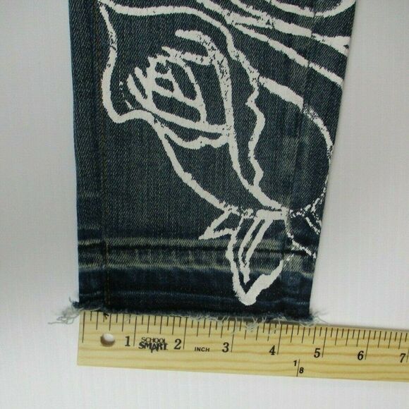 Fidelity Denim Jeans Sola Rebel Floral Mid Rise Ankle Dry Clean Women’s Size 27 - Picture 11 of 11